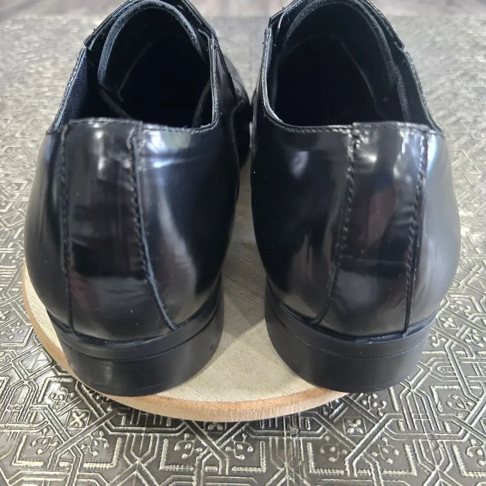 Carlo Pazolini Classic Black Leather Men's Dress Shoes Size 6.5